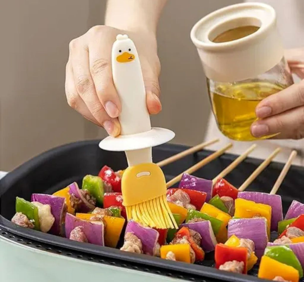 Oil Dispenser for Kitchen, 2 IN 1 Oil Dispenser Bottle with Silicone Basting Brush for Cooking...